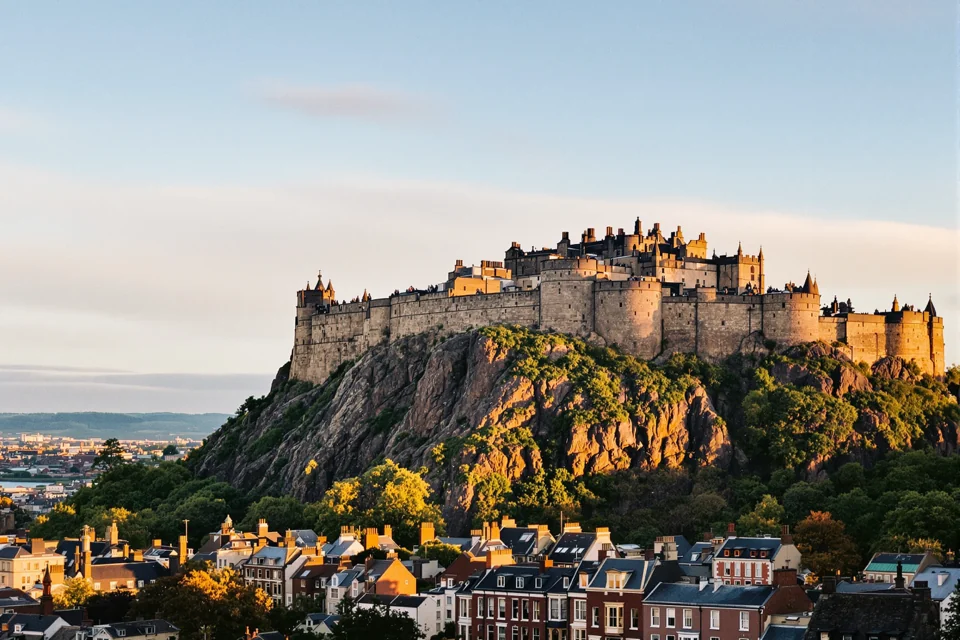Edinburgh Castle on its volcanic rock above the Scottish capital