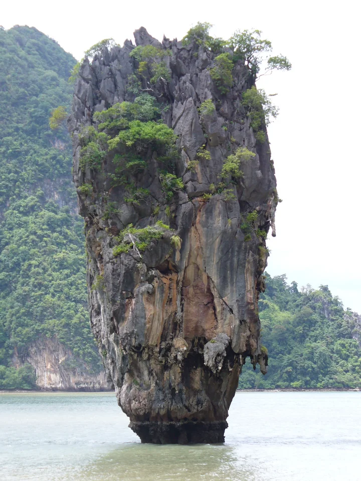 The Ko Tapu limestone sea stack in Phang Nga Bay