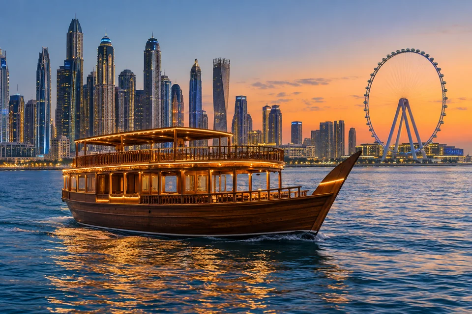 Dubai Harbour 2-Hour Dhow Cruise in Blue Water