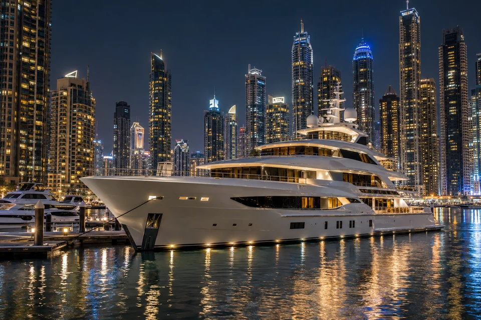 Dubai Marina Dinner Cruise at Lotus Mega Yacht