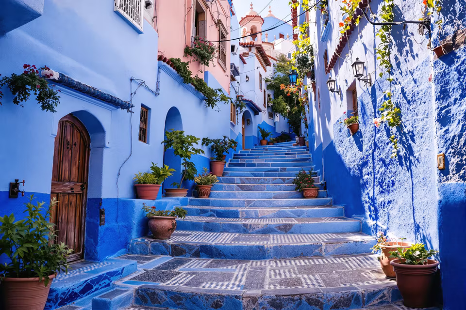 Chefchaouen’in mavi sokakları