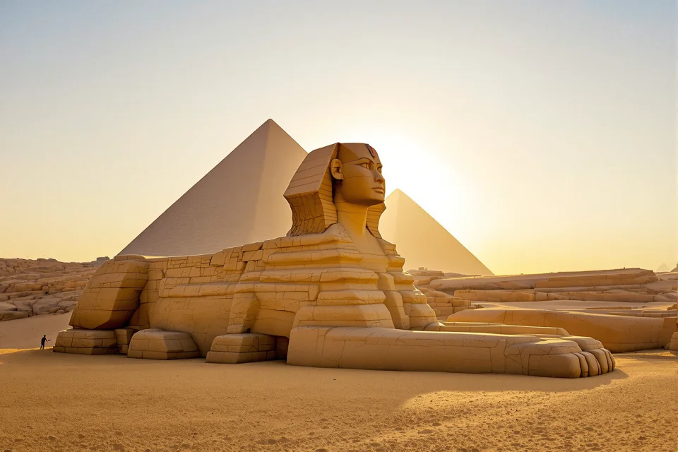 The Pyramids of Giza and the Great Sphinx in Egypt