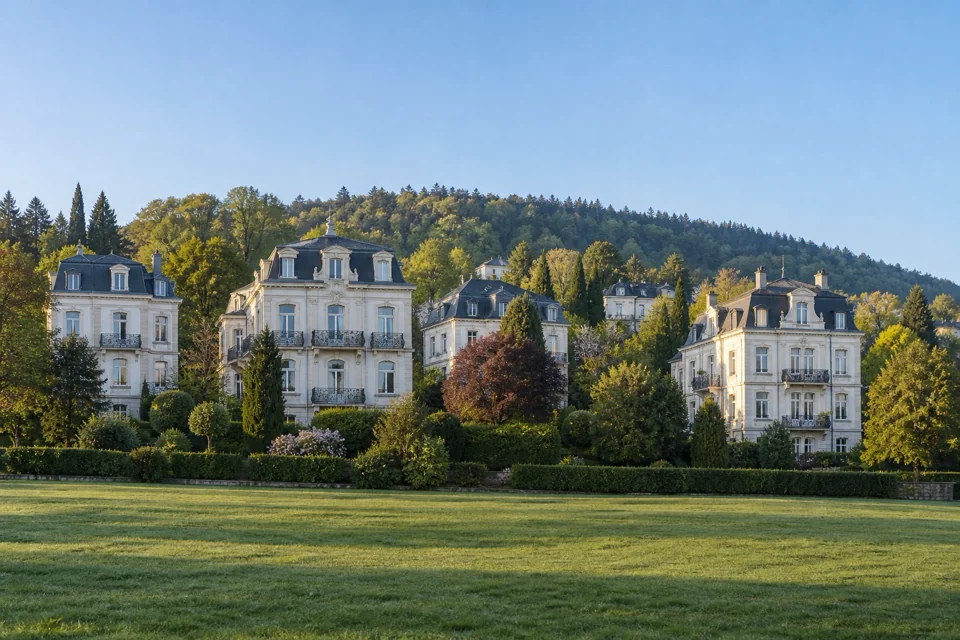 White Belle Epoque villas in Baden-Baden