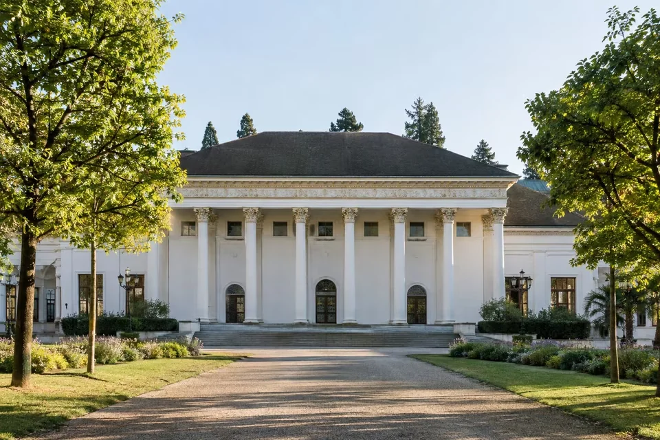 The columned facade of the Kurhaus in Baden-Baden