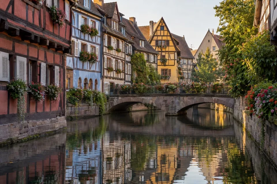 Canal-side houses in Little Venice, Colmar