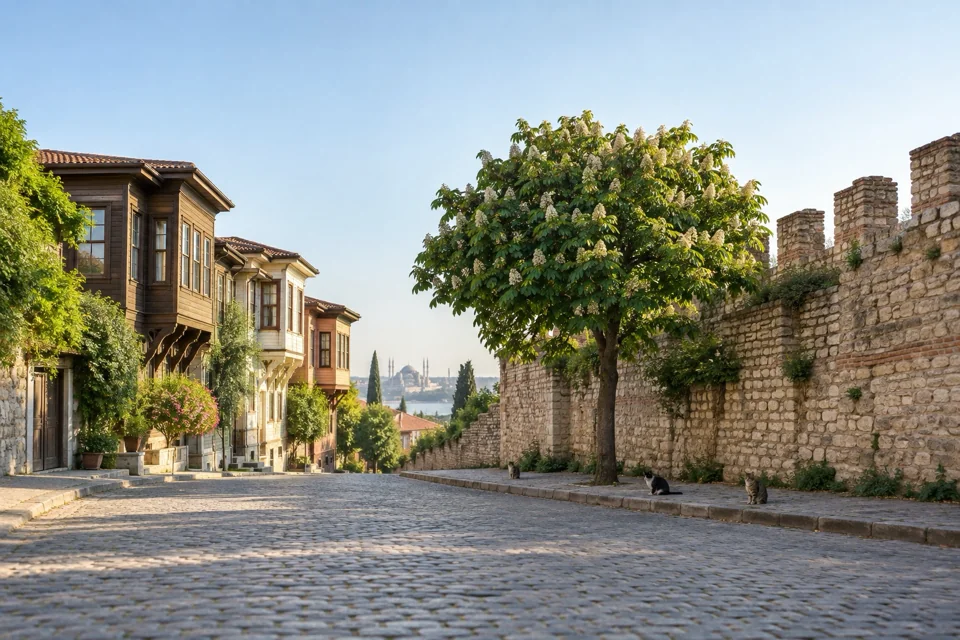 Fatih’te Osmanlı surunun yanında sessiz sokak