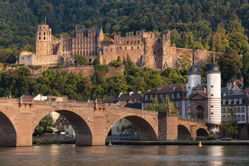 The red sandstone ruins of Heidelberg Castle
