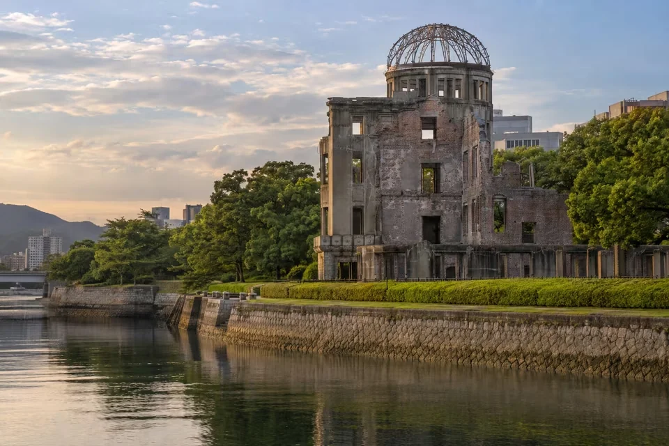 The skeletal dome of the Hiroshima Peace Memorial