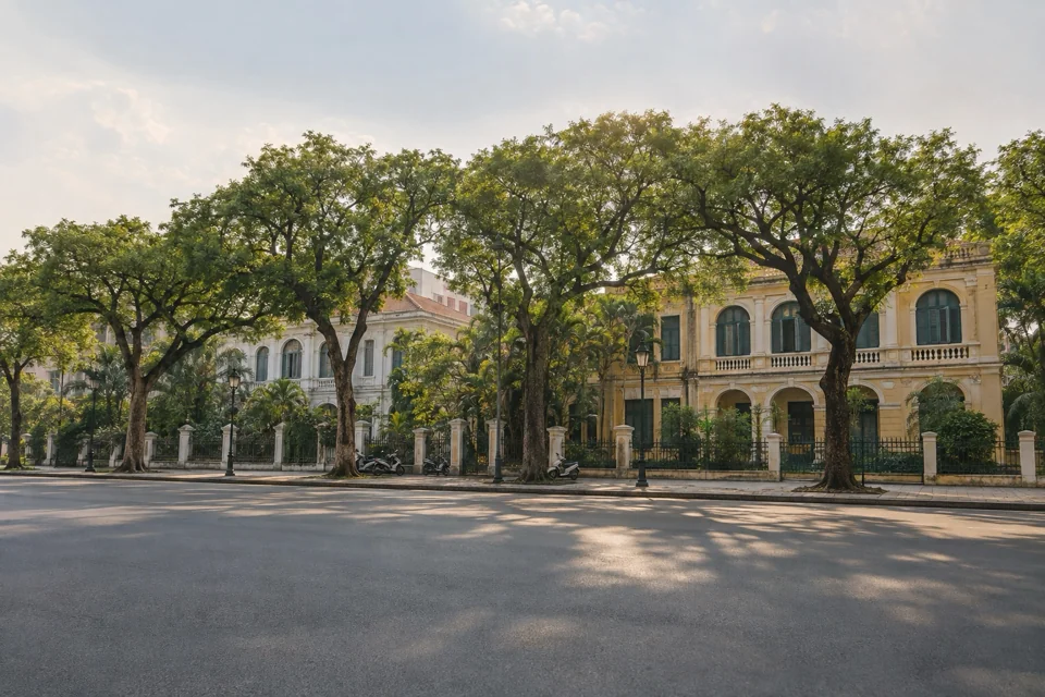 A tamarind-lined boulevard in Ho Chi Minh City