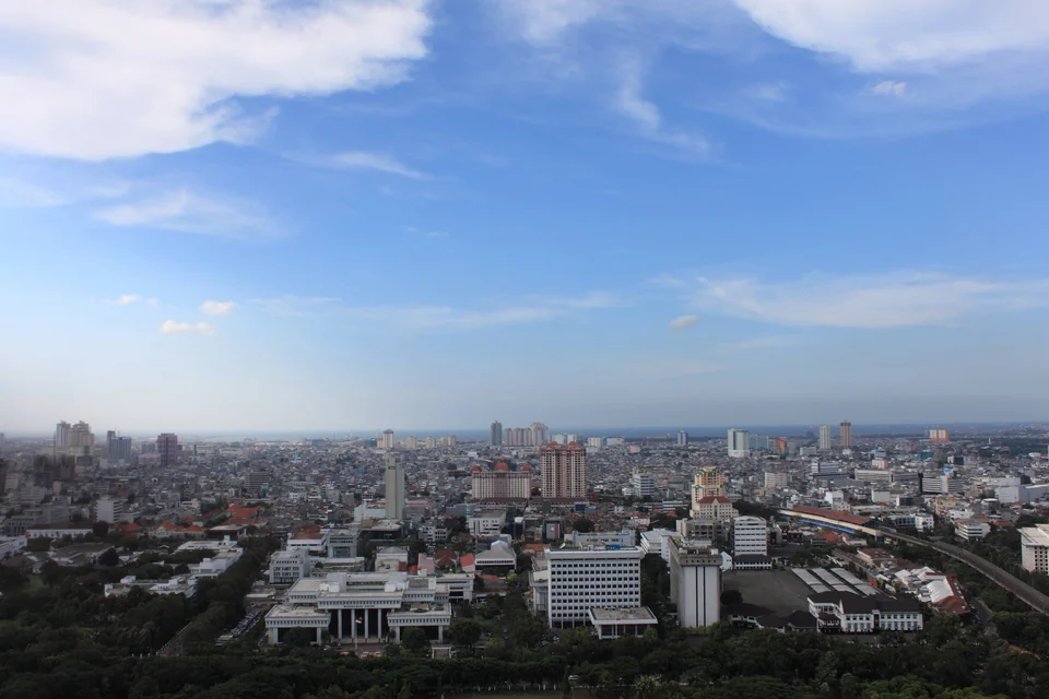 Jakarta's sprawling buildings seen from above