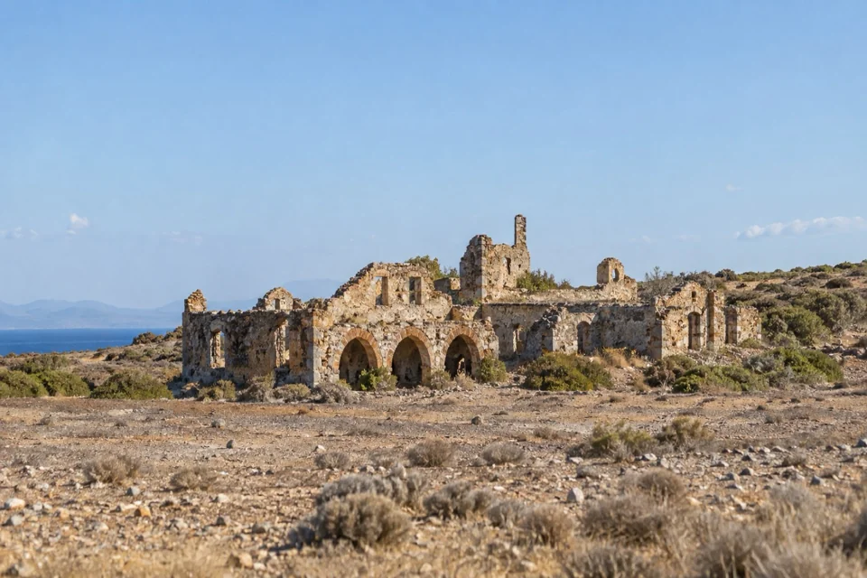 Lavrion’da taş maden yapıları