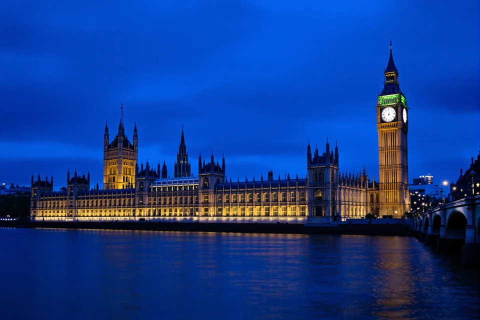 The Houses of Parliament and Elizabeth Tower, London
