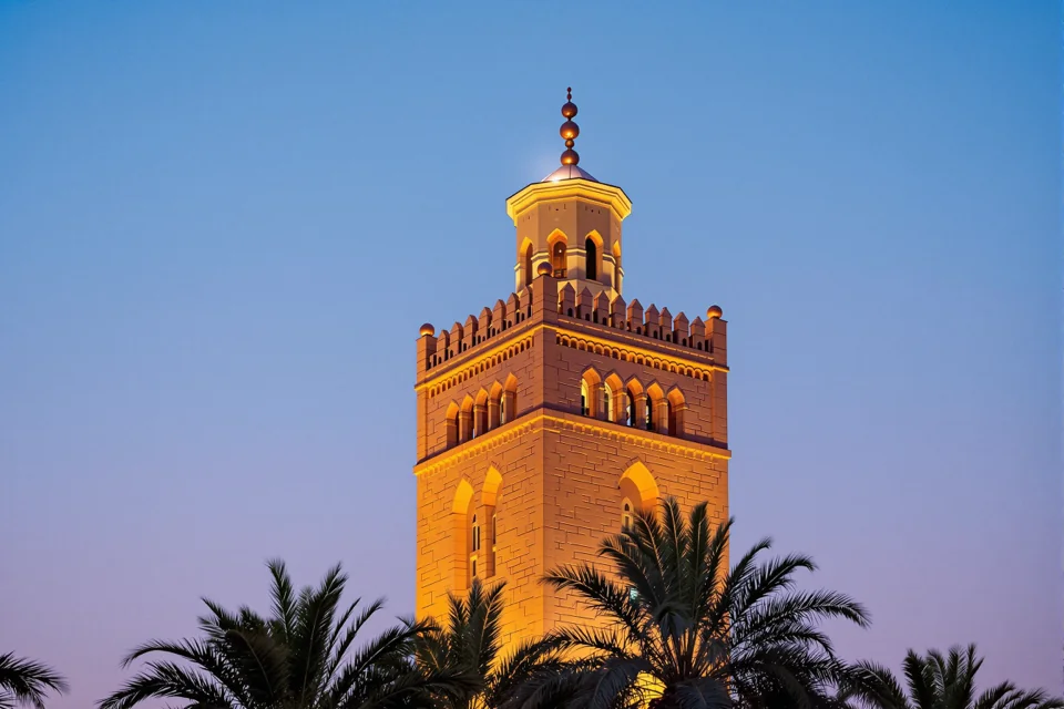 The minaret of the Koutoubia Mosque, Marrakesh