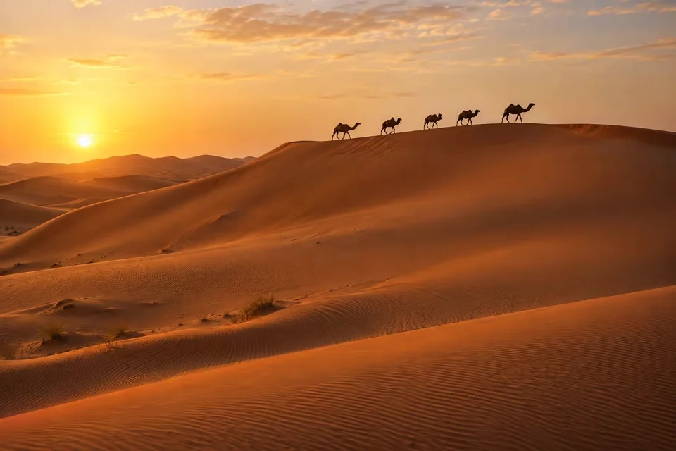 The Erg Chebbi dunes at Merzouga