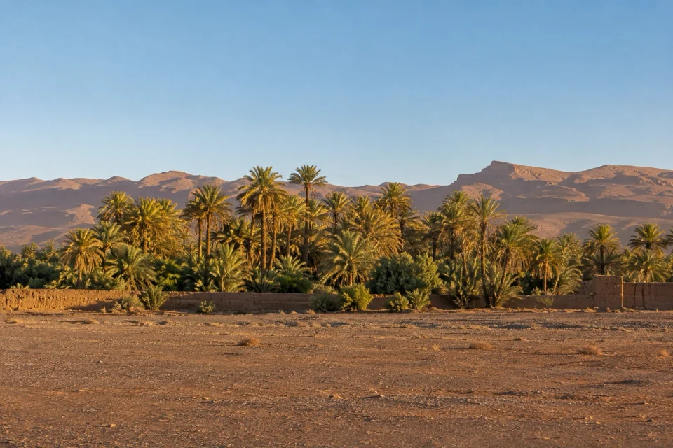 Palm grove in the Draa valley at Ouarzazate