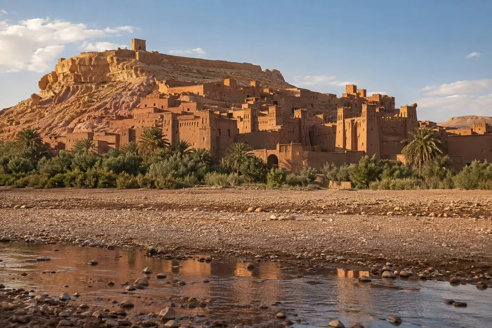 The adobe kasbah of Ait Benhaddou at Ouarzazate