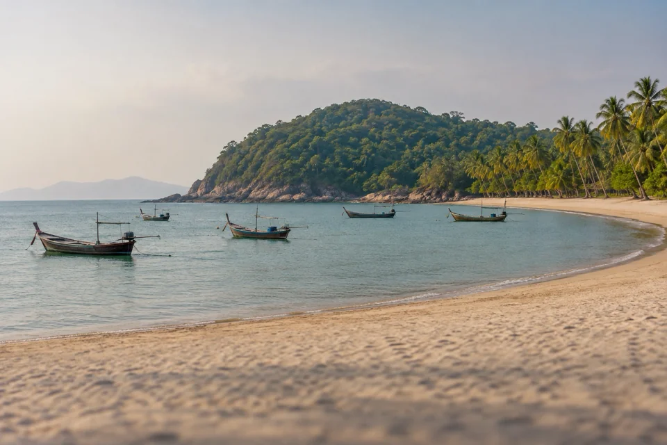Pattaya'da balıkçı tekneleriyle hilal körfez