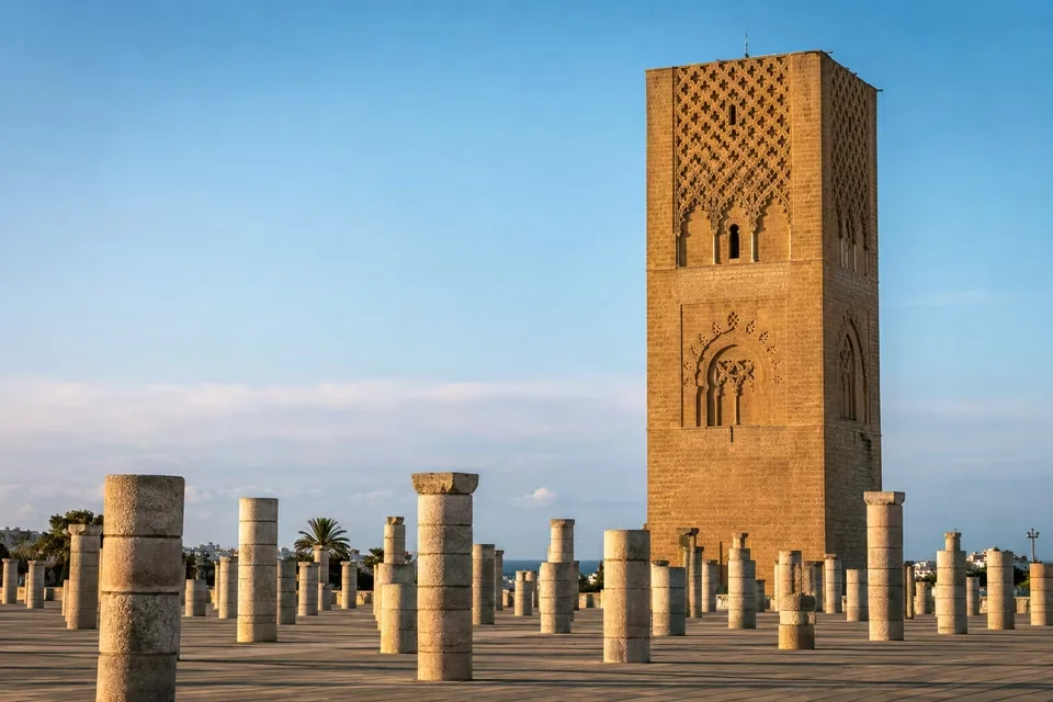 The Hassan Tower and its field of columns in Rabat
