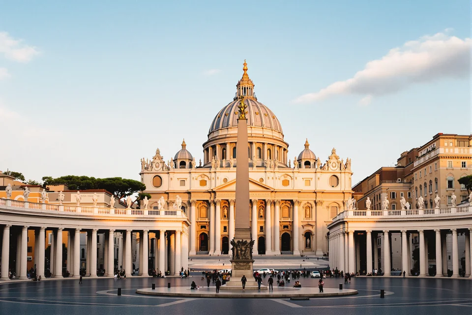 St Peter's Basilica and its square, Rome