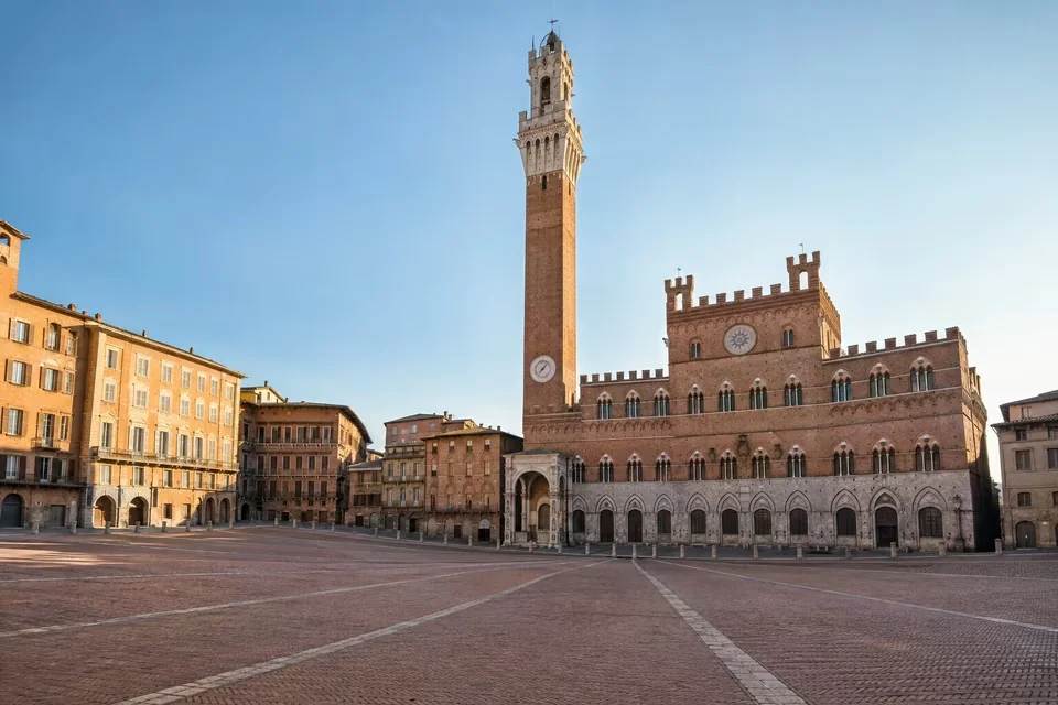 The Piazza del Campo and the Torre del Mangia in Siena