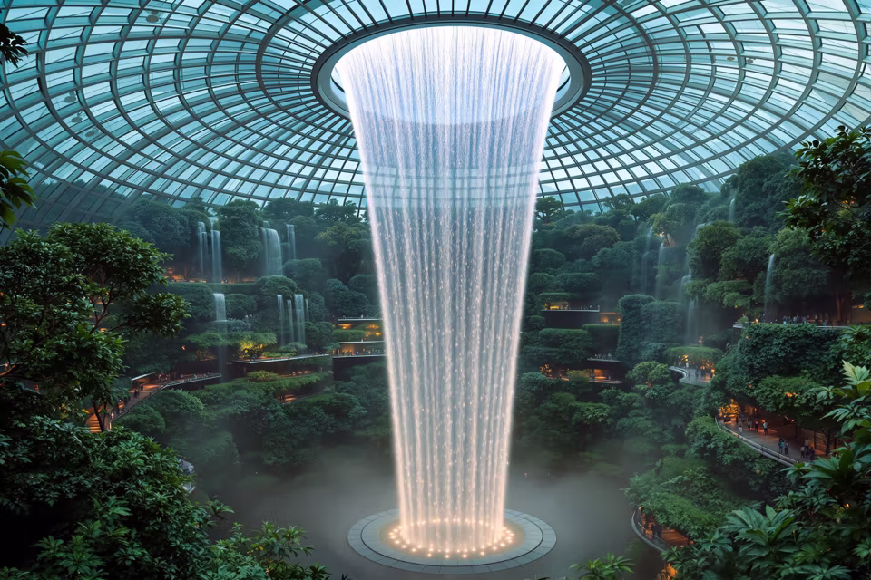 Jewel Changi'nin yağmur girdabı, Singapur