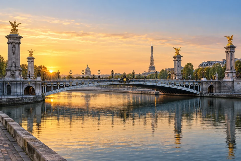 Alexandre III Köprüsü ve Seine, Paris