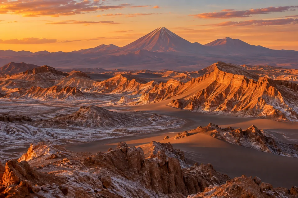 The Valle de la Luna in the Atacama Desert near San Pedro de Atacama