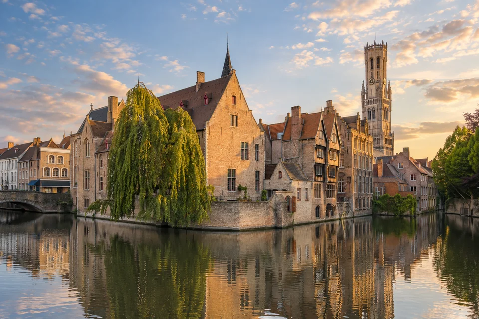Brugge Rozenhoedkaai ve Belfort