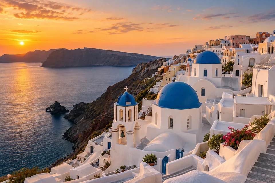Santorini, Oia mavi kubbeleri