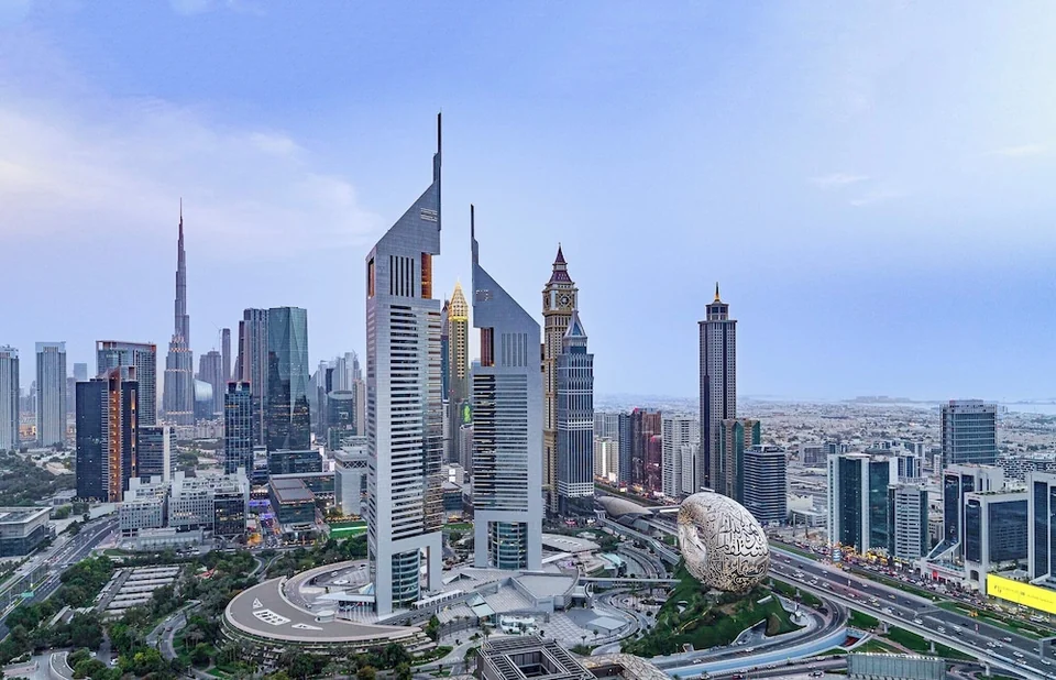 A photograph of Jumeirah Emirates Towers