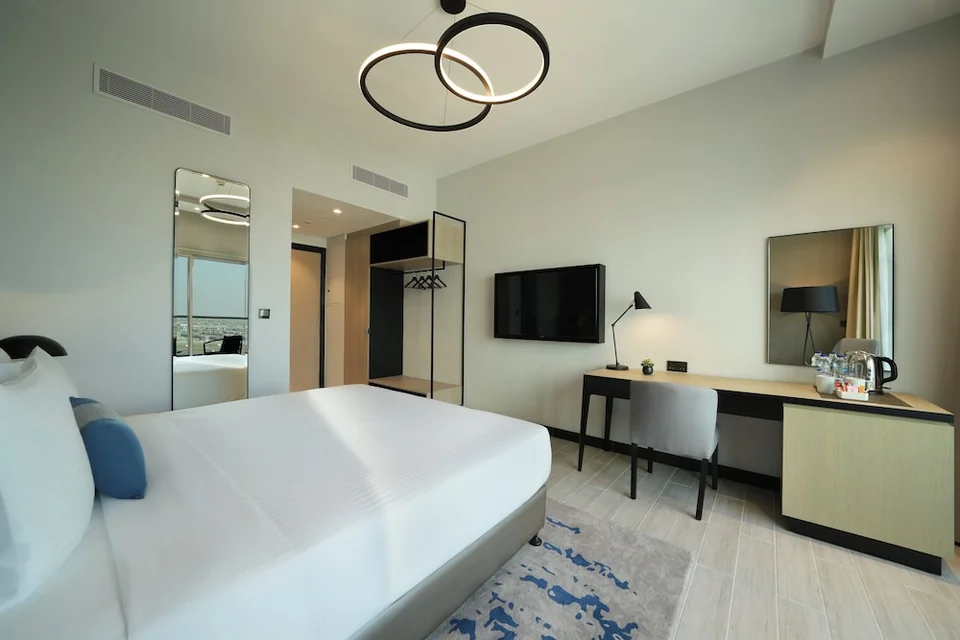 A photograph of DAMAC Hills 2 Hotel, an Edge by Rotana Hotel