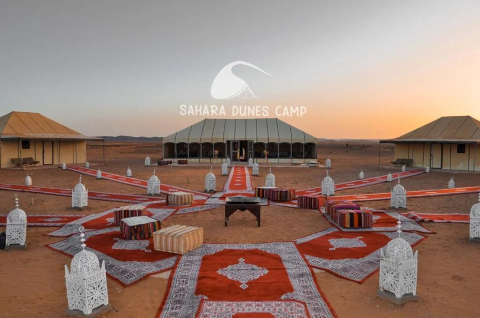 A photograph of Sahara Dunes Camp