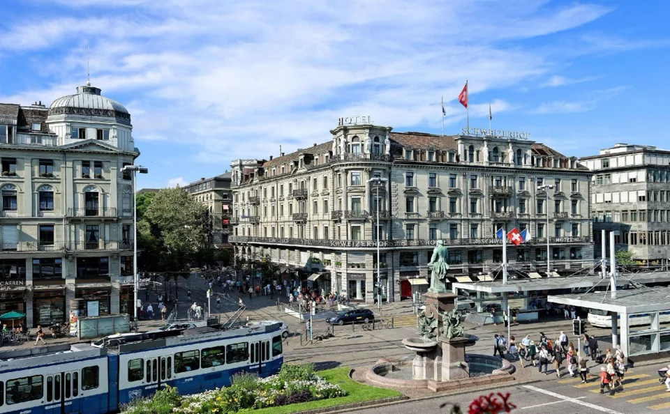 A photograph of Hotel Schweizerhof Zürich