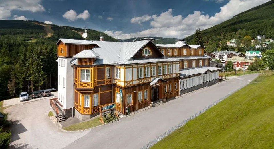 A photograph of Hotel Snežka