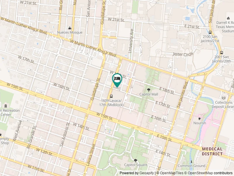 Hampton Inn Suites Austin University konumu