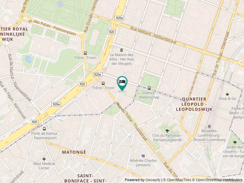 Stanhope Hotel Brussels by Thon Hotels konumu