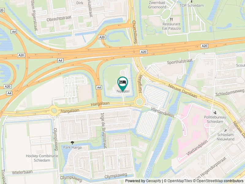 Novotel Rotterdam-Schiedam konumu