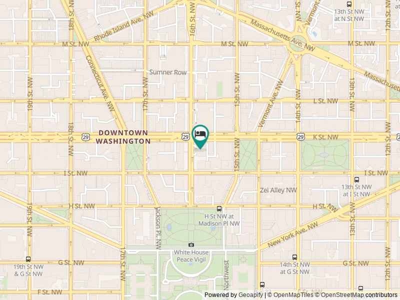 The St. Regis Washington, D.C. konumu