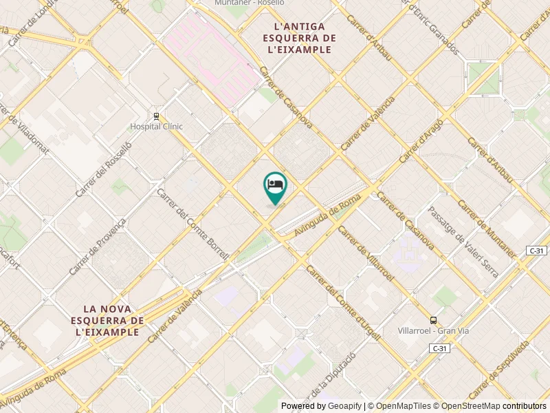 NH Barcelona Eixample konumu
