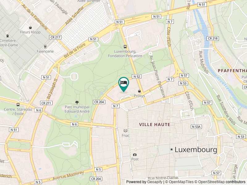 Le Royal Hotel Luxembourg konumu