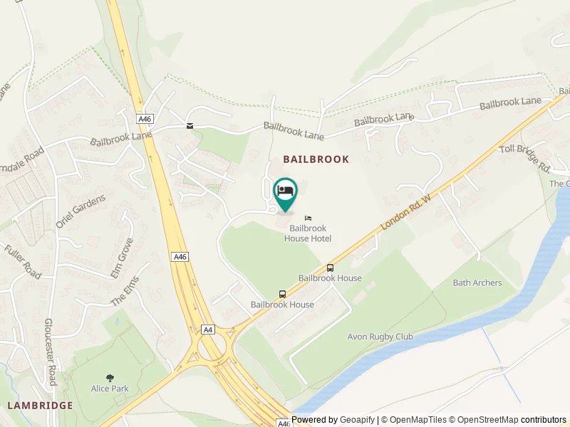 Bailbrook House Hotel konumu