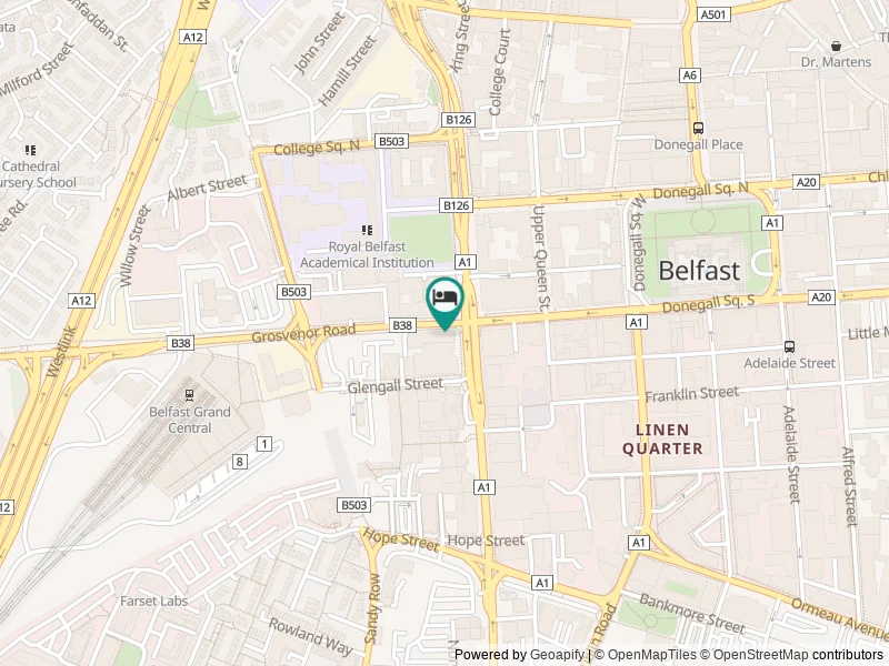 The Fitzwilliam Hotel Belfast konumu